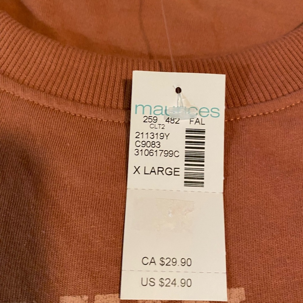 Maurices Terracotta Graphic Tee Size XL. NWT - Picture 3 of 8